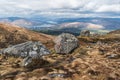 View from the top of Ben Nevis Range Royalty Free Stock Photo