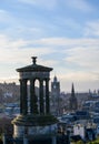 View from top of Calton hill to old part of Edinburgh, capital of Scotland