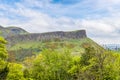 A view from the top of Calton Hill towards Arthurs Seat in Edinburgh, Scotland Royalty Free Stock Photo