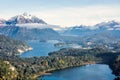 View from the top of Cerro Companario in Nahuel Huapi National Park, San Carlos de Bariloche Royalty Free Stock Photo