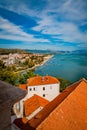 View from top of Chapel of St. John bell tower in Trogir, Croatia.CR2 Royalty Free Stock Photo