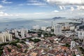 Aerial view of George Town from The Top Komtar in Penang, Malaysia Royalty Free Stock Photo