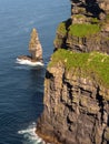 View from top of cliff of Moher. Royalty Free Stock Photo