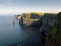 View from top of cliff of Moher. Royalty Free Stock Photo