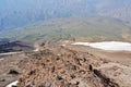 View from top on Damavand slops near 5000 m , Iran Royalty Free Stock Photo