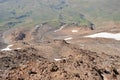 View from top on Damavand slops near 5000 m , Iran