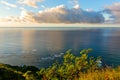 View from Diamond Head Crater on the Pacific sea, Honolulu, Oahu, Hawaii Royalty Free Stock Photo