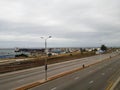 View from top on empty Beach Road in Port Elizabeth