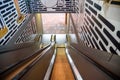 Empty escalator in ashopping centre Royalty Free Stock Photo