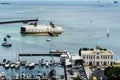 View from the top of Fort Sao Marcelo built in 1608. It is located in Salvador, capital of the Brazilian state of Bahia