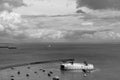 View from the top of Fort Sao Marcelo built in 1608. It is located in Salvador, capital of the Brazilian state of Bahia