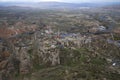 View from the top of the fortress of Uchisar. Cappadocia, Turkey Royalty Free Stock Photo