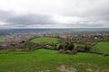 View from top of Glastonbury Tor Royalty Free Stock Photo