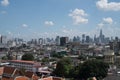 The view on top of Golden Mount at Wat Saket in Bangkok Royalty Free Stock Photo