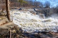 View from the top of Great Falls, Falls Village, Connecticut Royalty Free Stock Photo