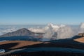 View from the top of the Haleakala volcano crater on Maui Royalty Free Stock Photo