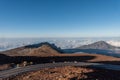 View from the top of the Haleakala volcano crater on Maui Royalty Free Stock Photo