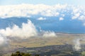 View from top of Haleakala volcano on Maui, Hawaii Royalty Free Stock Photo