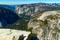 View from top of Half Dome, Yosemite, California, USA Royalty Free Stock Photo