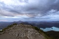 View from top of Herzogstand, Bavaria, Germany Royalty Free Stock Photo