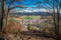 View from top of the hill Cebrat at town Ruzomberok, Slovakia Royalty Free Stock Photo