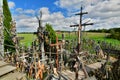 View from the top. Hill of Crosses. Siauliai. Lithuania Royalty Free Stock Photo