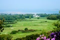 View from the top of the hill on Deer castle and beach in Howth
