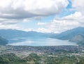 View From Top of the Hill Facing the Lake in Lut Tawar Lake Takengon, Aceh, Indonesia Royalty Free Stock Photo