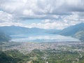 View From Top of the Hill Facing the Lake, Lut Tawar Lake Takengon, Aceh, Indonesia Royalty Free Stock Photo