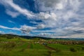 View from the top of a hill, hungarian village in Transylvania Royalty Free Stock Photo