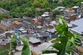 View from top of the hill of Santa Marta, one o Rio de Janeiro`s favelas