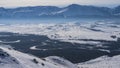 View from the top of the hill to the Altai valley. Royalty Free Stock Photo