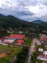 the view from the top of Kampung Jerek Baru Elementary School Gua Musang Kelantan Royalty Free Stock Photo