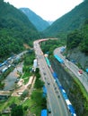view from the top of the Kelok Sembilan flyover, West Sumatra Royalty Free Stock Photo
