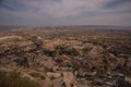 The view from the top, the landscape from the fortress of Uchisar. Cappadocia, Nevsehir province, Turkey Royalty Free Stock Photo