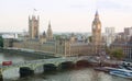 View from the top level of Big Ben in London - City of Westminster