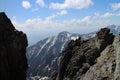 View from top of Lomnicky peak 2634 m,, High Tatras Royalty Free Stock Photo