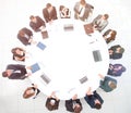 View from the top.meeting of shareholders of the company at the round - table. Royalty Free Stock Photo