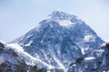 View of top of Mount Everest from Kala Patthar Royalty Free Stock Photo