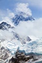 View of top of Mount Everest from Kala Patthar Royalty Free Stock Photo