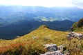 View from the top of the mount Pikuy Carpathians