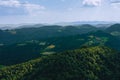 View from the top of Mount Polhov Gradec aka Mount Saint Lawrence, Small Villages in the Distance, Slovenia Royalty Free Stock Photo