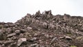 view of the top of the mountain with amazing rocks