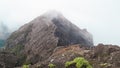 view of the top of the mountain with amazing rocks