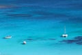 Blue Lagoon Beach in the island of Nacula, Yasawa, Fiji Royalty Free Stock Photo