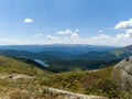 The view from the top of the mountain. Light Lake in the Ergaki Nature Park