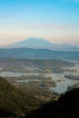 view on top of the mountain in the Mount Halu area, West Java Royalty Free Stock Photo