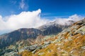 View from the top of the mountain in the High Tatras, Slovakia