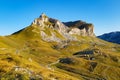 View of the top of the mountain rising high into the sky