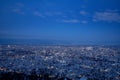 View from top of Mt. Moiwa in Sapporo city